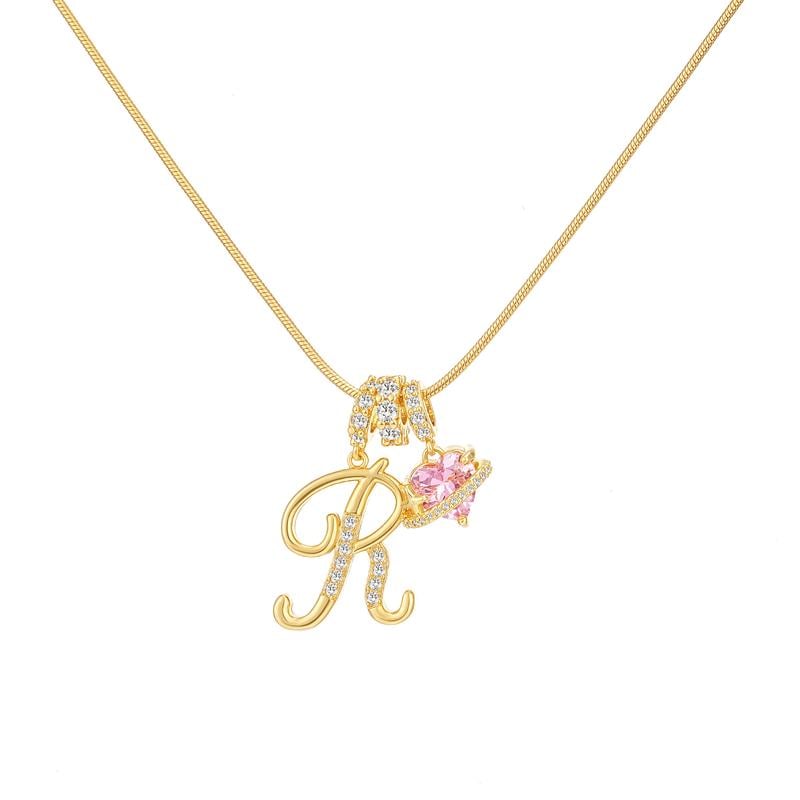 🎁Collane con pendente a tre strati placcate in oro 14 carati con iniziali dalla A alla