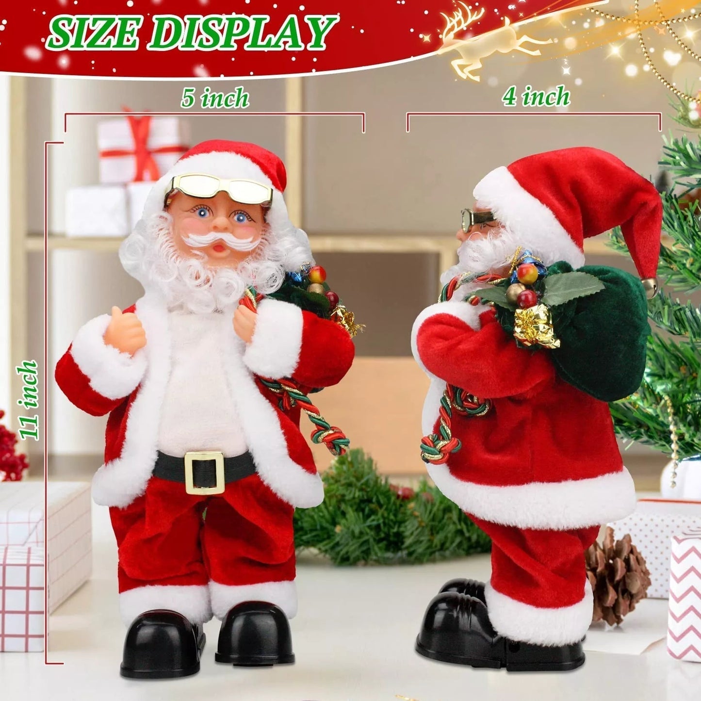 Babbo Natale elettrico che muove i fianchi
