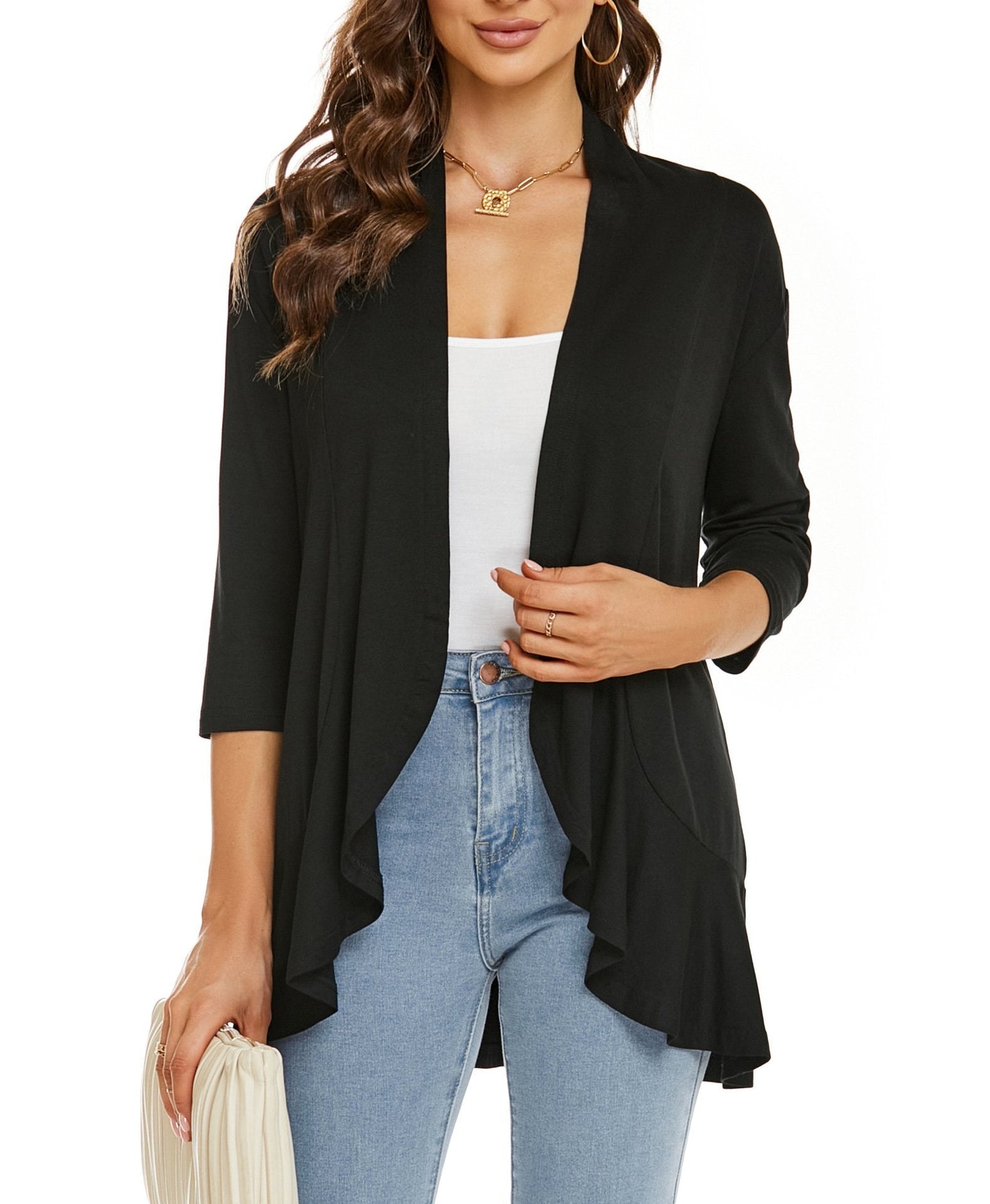 Cardigan donna casual e leggeri aperti sul davanti