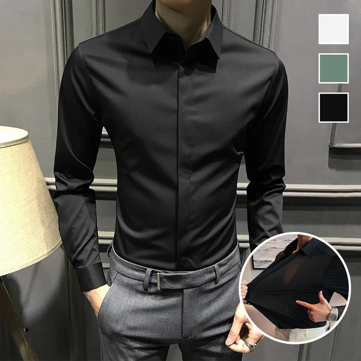 Camicia da uomo button-down senza rughe