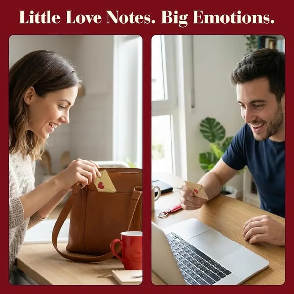 💌Scatola fai da te per messaggi d'amore – Mini biglietti bianchi e buste per lui/lei💕