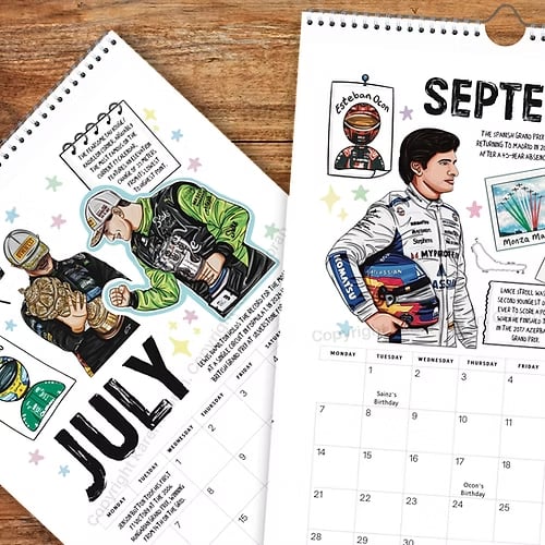 🏎️📅F1 Scrapbook Race Calendar 2026 — Il calendario da parete definitivo per gli appassionati di corse automobilistich
