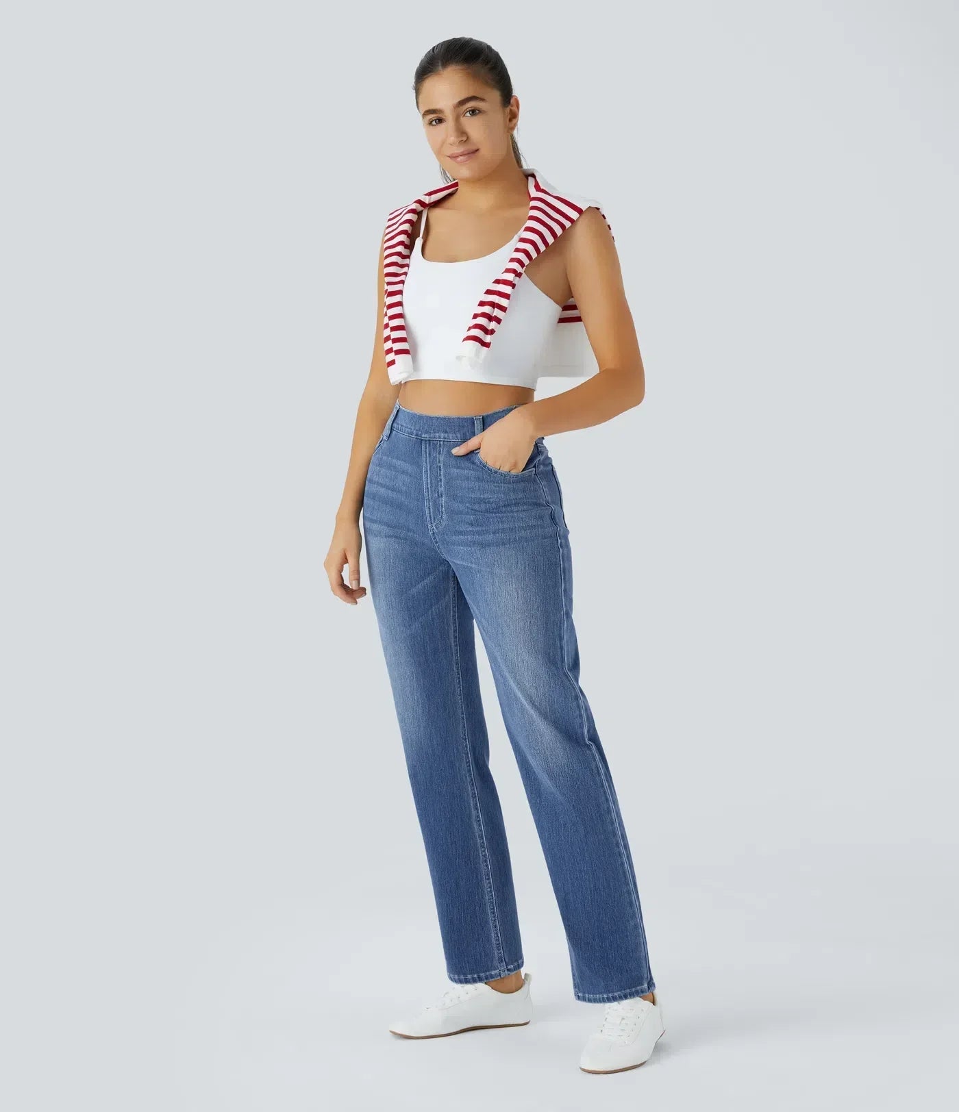 Pantaloni a vita alta elastici e confortevoli