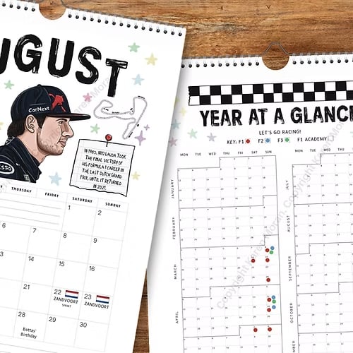 🏎️📅F1 Scrapbook Race Calendar 2026 — Il calendario da parete definitivo per gli appassionati di corse automobilistich