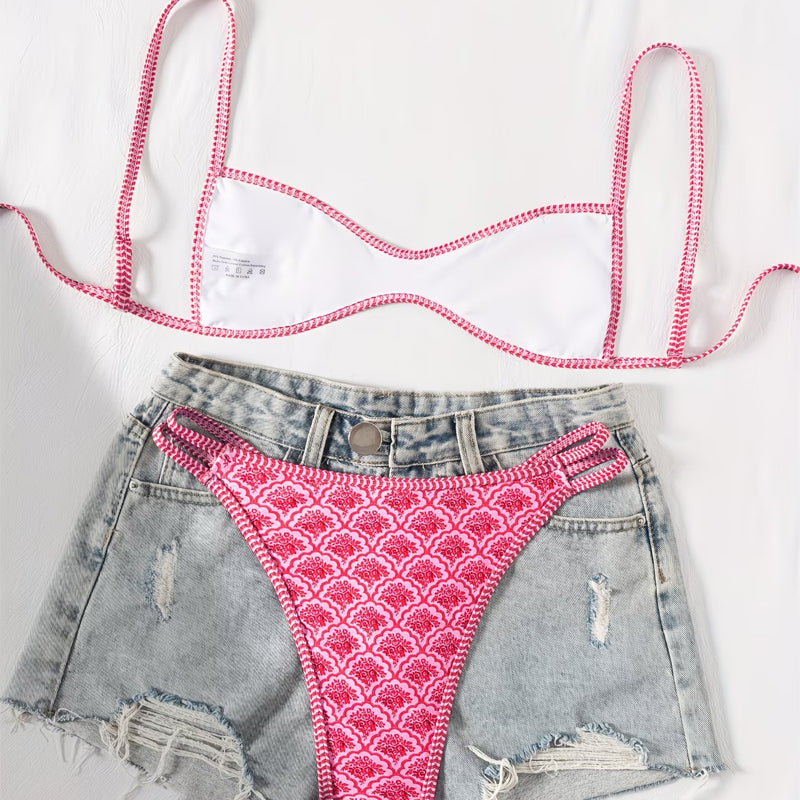 Costume da bagno a due pezzi stampato