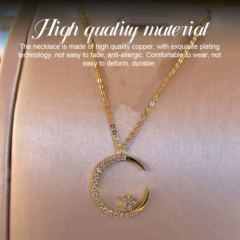Collana Super Shiny Exquisite Zircon Star Moon