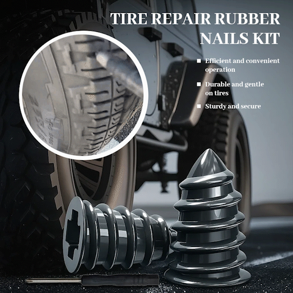 🔥SVENDITA CALDA 49% DI SCONTO🔩Kit di 60 chiodi in gomma per riparazione pneumatici in 2 misure