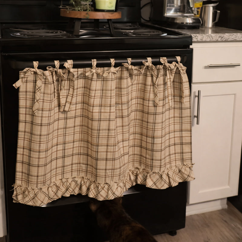 🧺 Gonne per forno fatte a mano | Arredamento per cucine in stile rustico🔒 Resistenti al calore | 🎀 Facili da installare | ✨ Nascondono il disordine e danno un tocco di stile