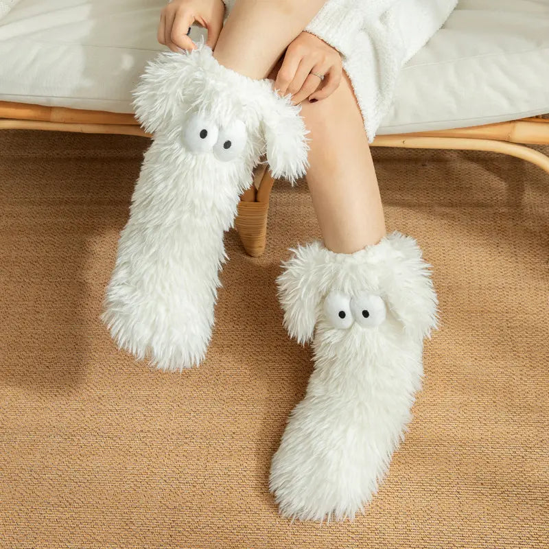 Simpatici calzini antiscivolo in peluche