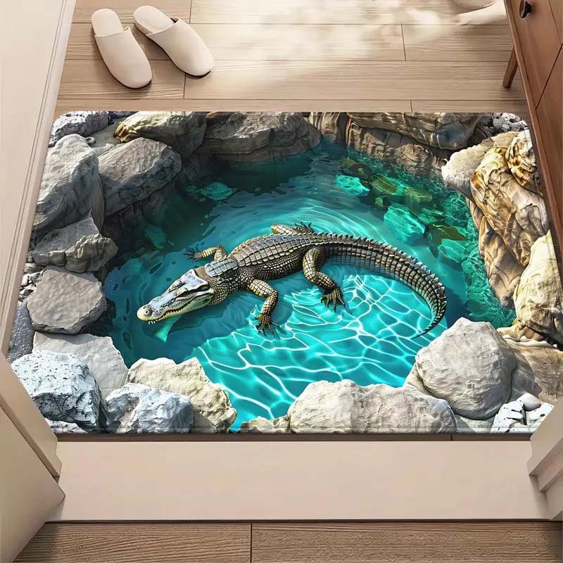 Zerbino antiscivolo con stampa HD motivo “Visual Illusion Endless Abyss