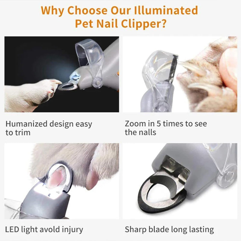 Tagliaunghie LED per animali domestici