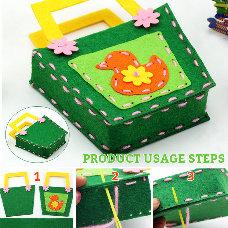Pacchetto di materiale da cucire per borse creative per bambini