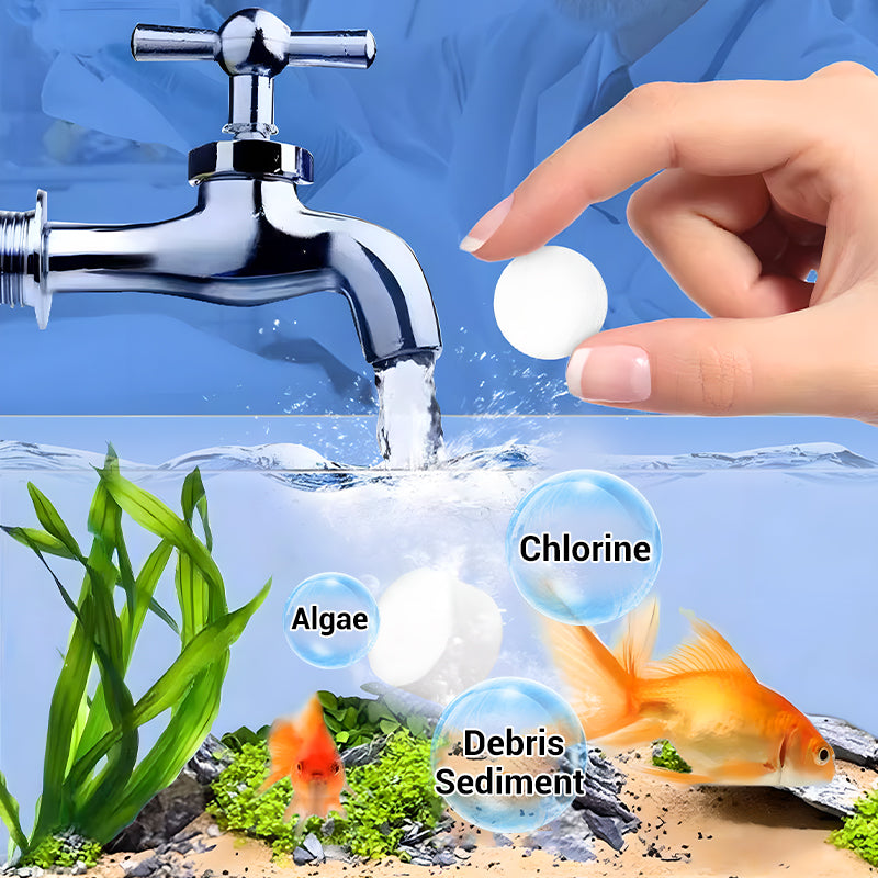 🐠Acquistane 2 e ricevi 1 in omaggio⚡Oltre 50.000 pezzi venduti!♻️Potente pastiglia per la purificazione dell'acqua dell'acquario🌿