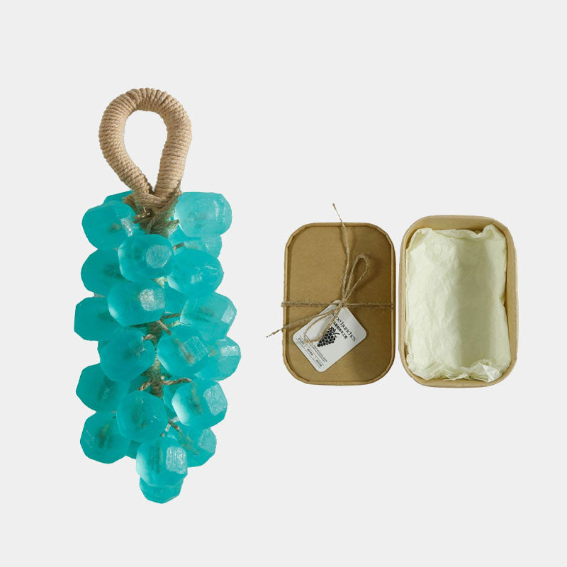Sapone originale fatto a mano con cristalli di uva, detergente delicato per il viso (confezione singola: 25 pezzi)