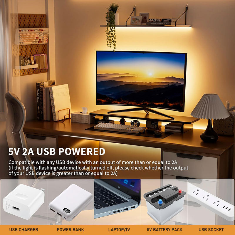 🔋 Striscia luminosa LED con sensore di movimento e scatola di batterie