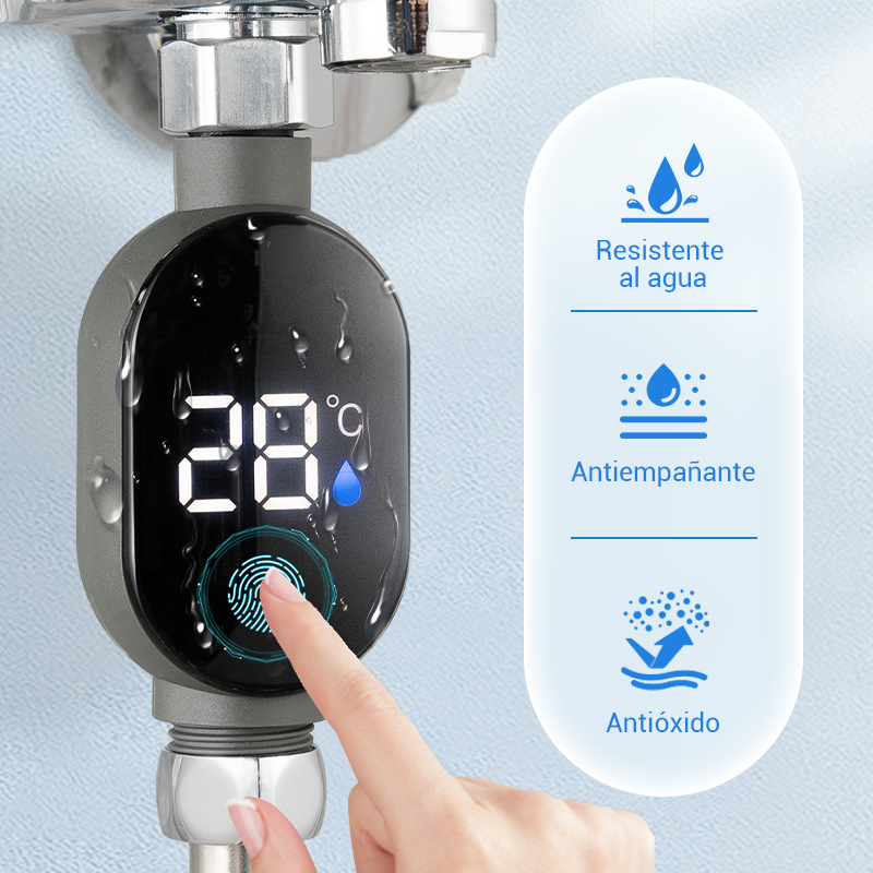 🚿 💧 Soffione doccia con indicatore LED - Mostra la temperatura dell'acqua con colori diversi, facile da installare e a risparmio energetico 🌈📦