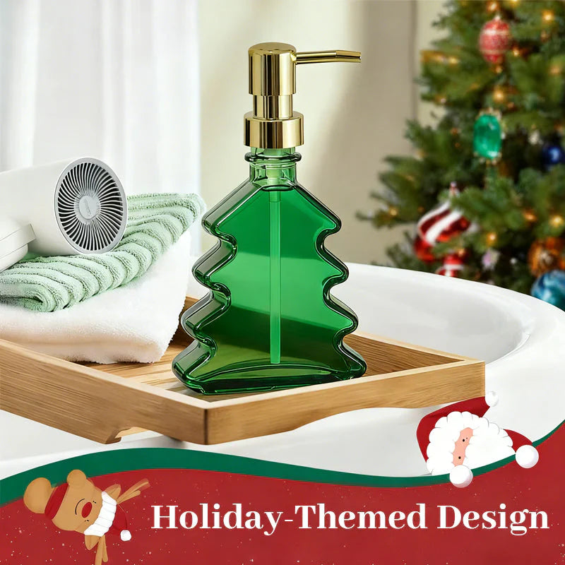🔥Saldi natalizi 49% di sconto🎄Dispenser per sapone in vetro a forma di albero di Natale
