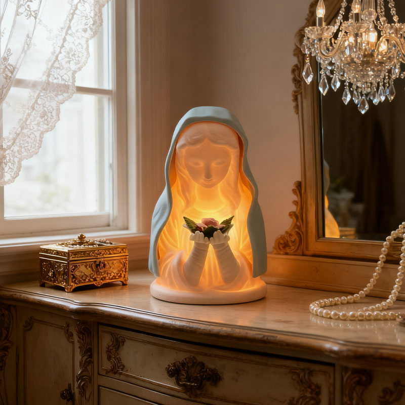 Lampada da notte per la preghiera alla Vergine Maria