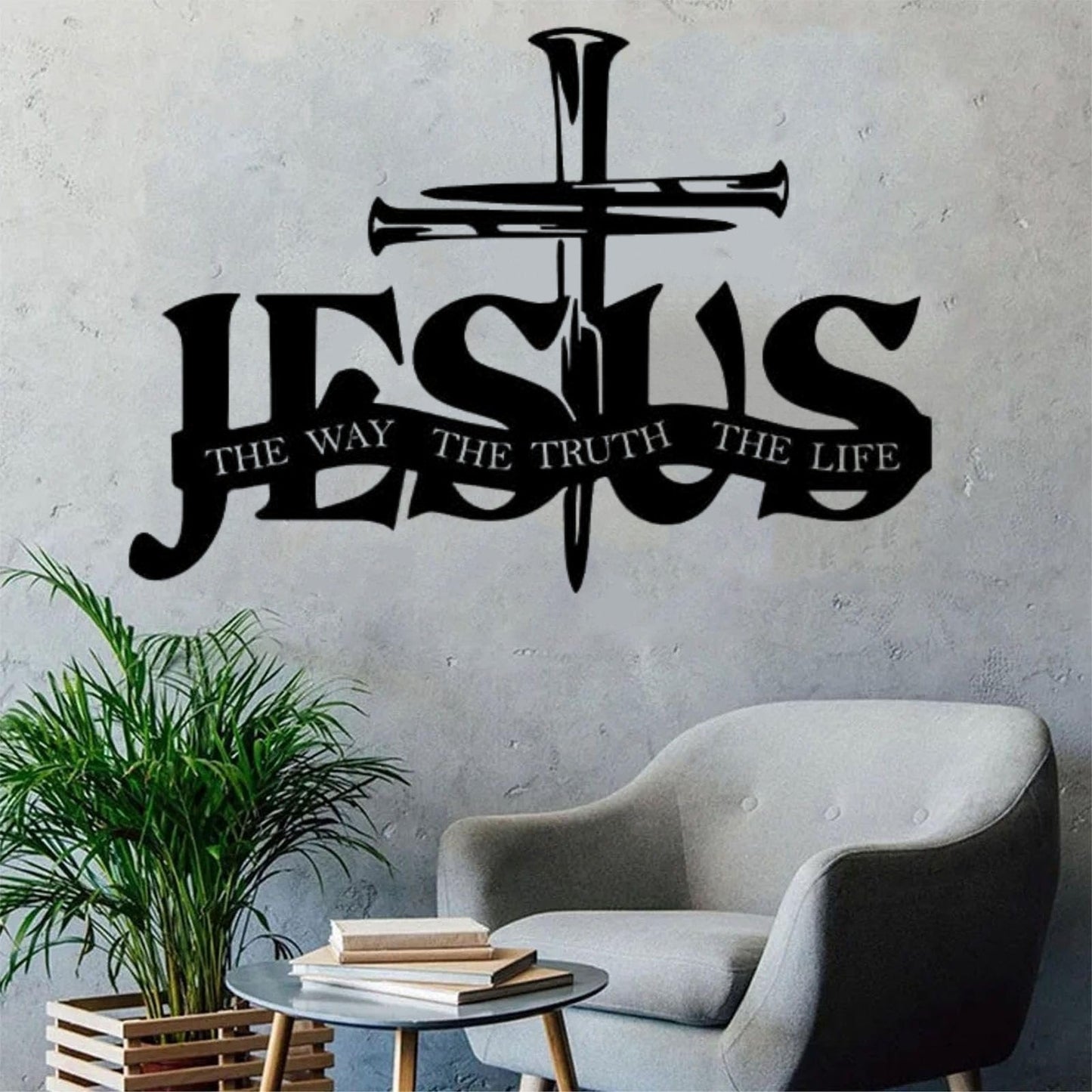 (🎁Ultimo giorno: 49% di sconto)🔥Decorazione da parete con motivo di Gesù e croce - ⌛Serie limitata realizzata a mano