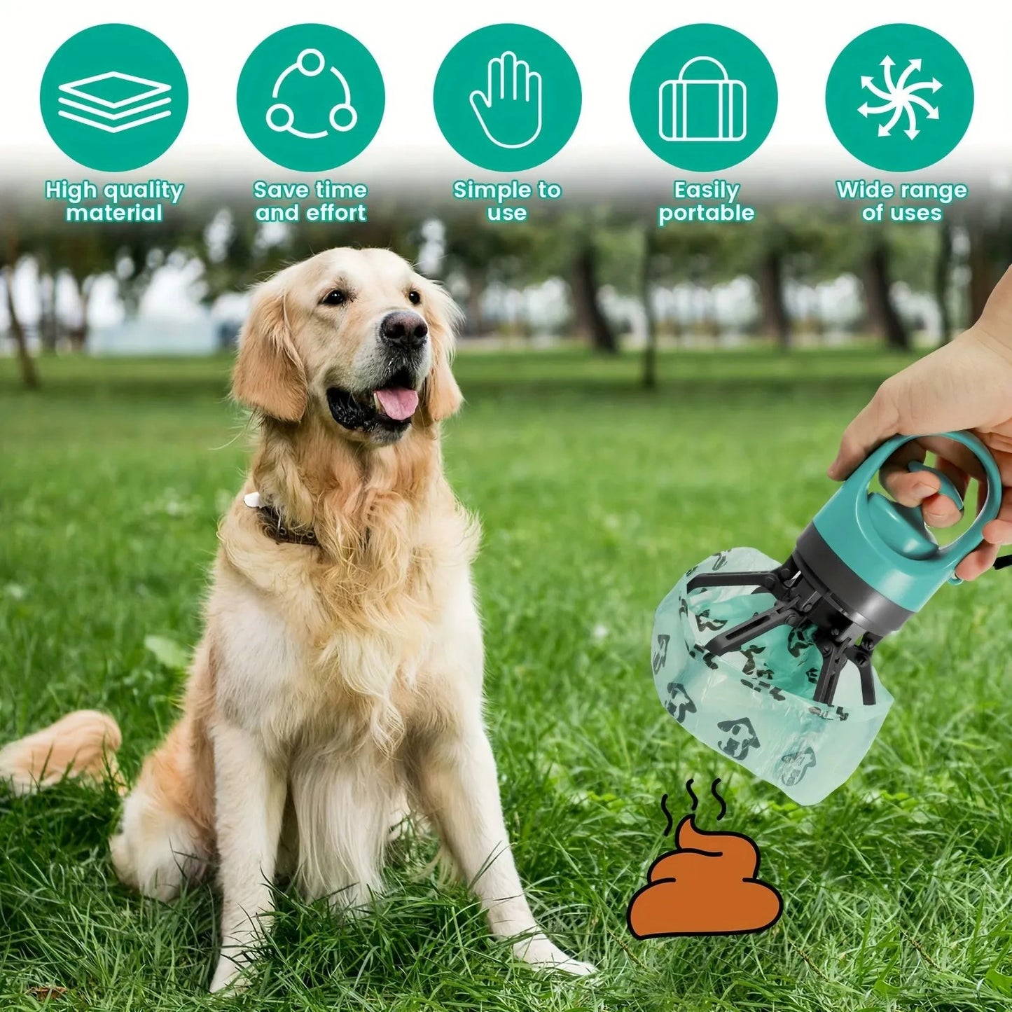 🎁VENDITA RAPIDA! 🐕 Oltre 70.000 pezzi venduti - Raccoglitore di escrementi portatile con sacchett