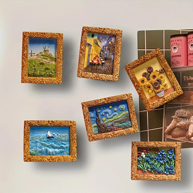 Set di magneti da frigo ispirati a Van Gogh