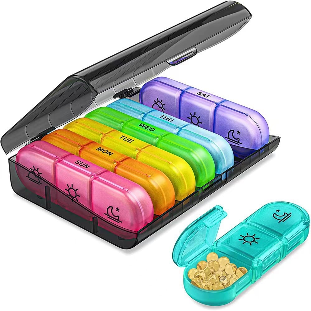 Organizzatore portatile di pillole a prova di luce