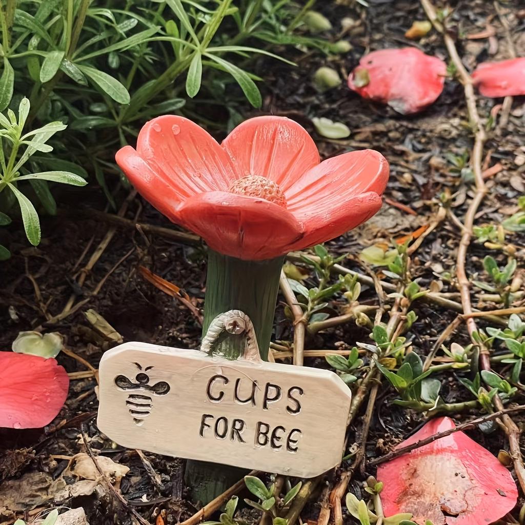Stazione di irrigazione per api in ceramica a forma di fiore