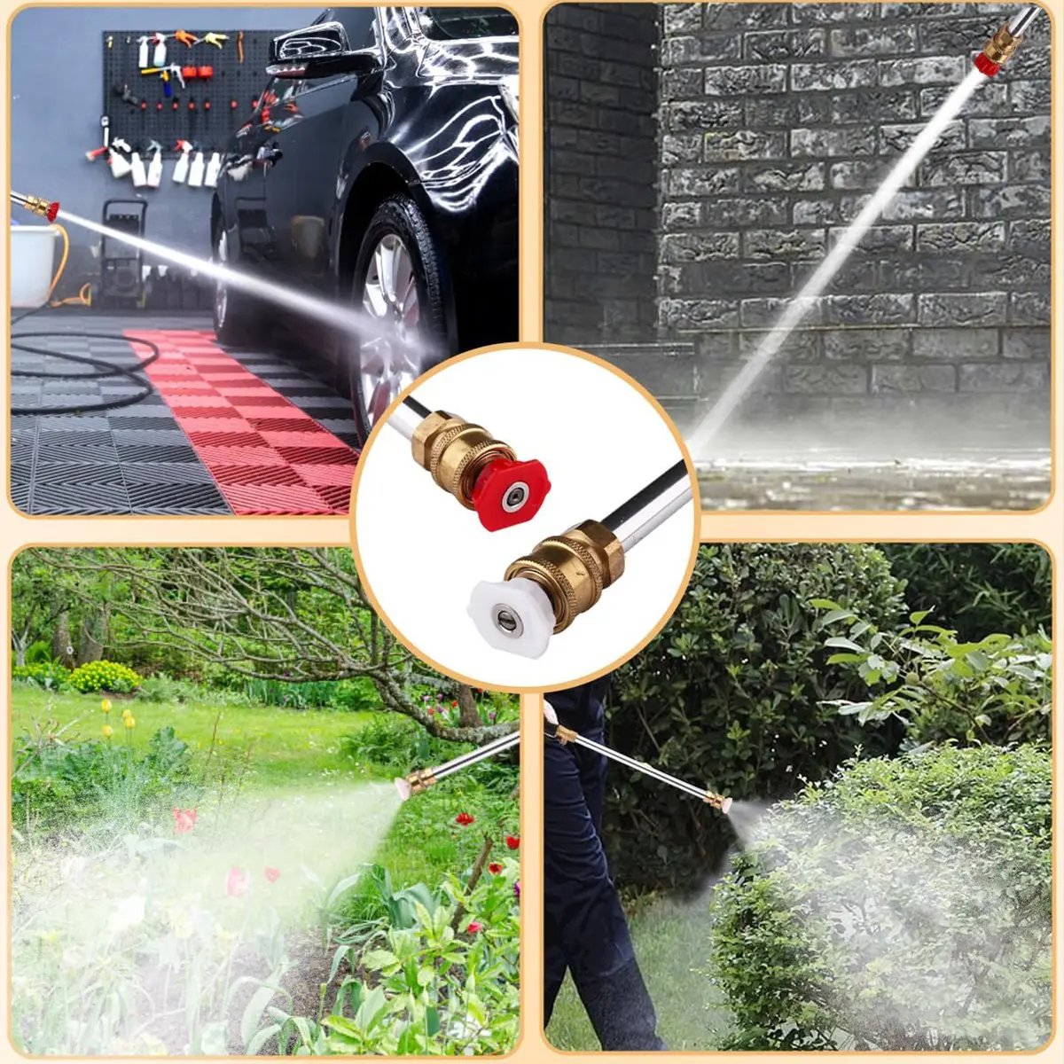 Idropulitrice ad alta pressione con ugello a getto per tubo da giardino
