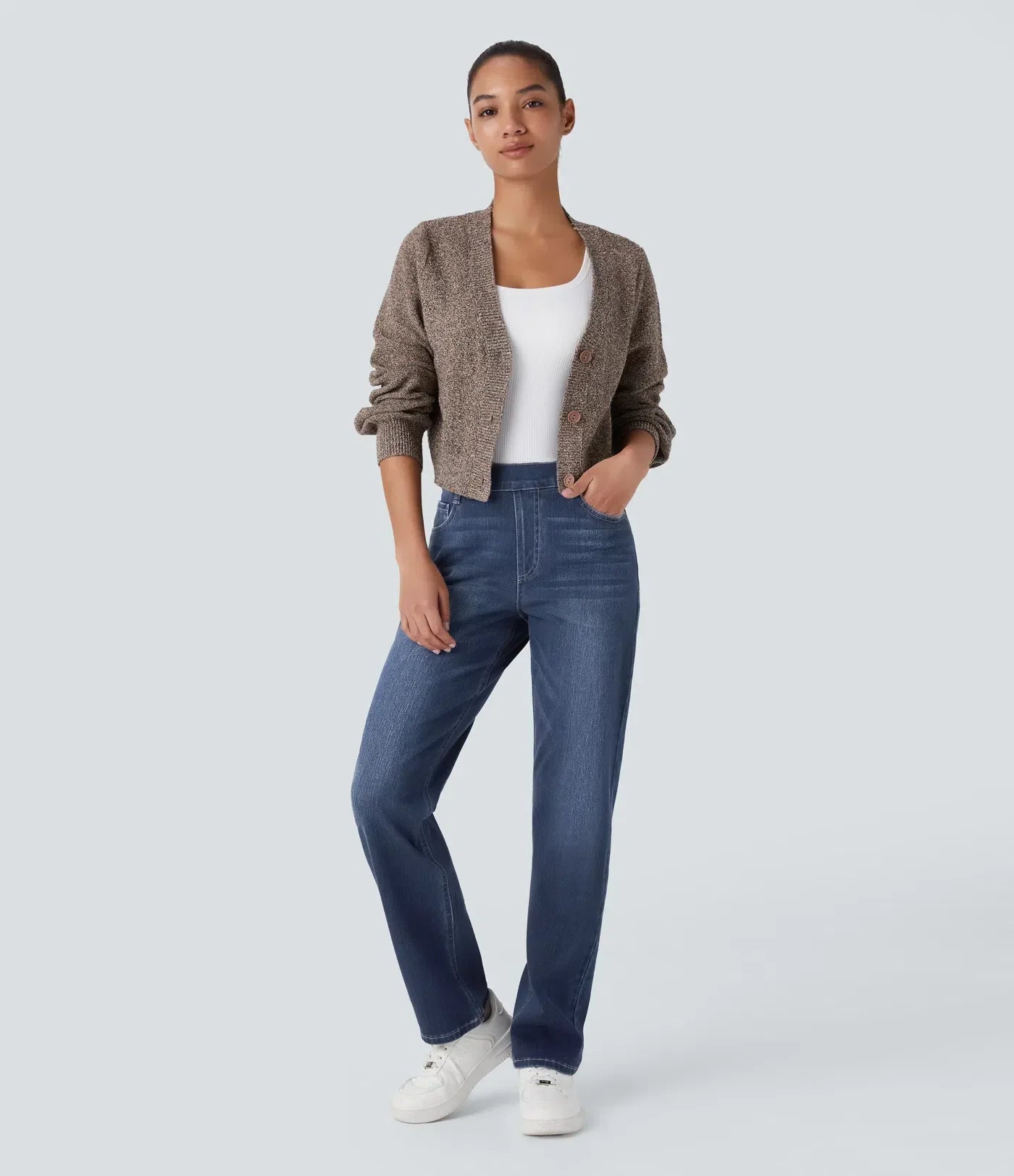 Pantaloni a vita alta elastici e confortevoli