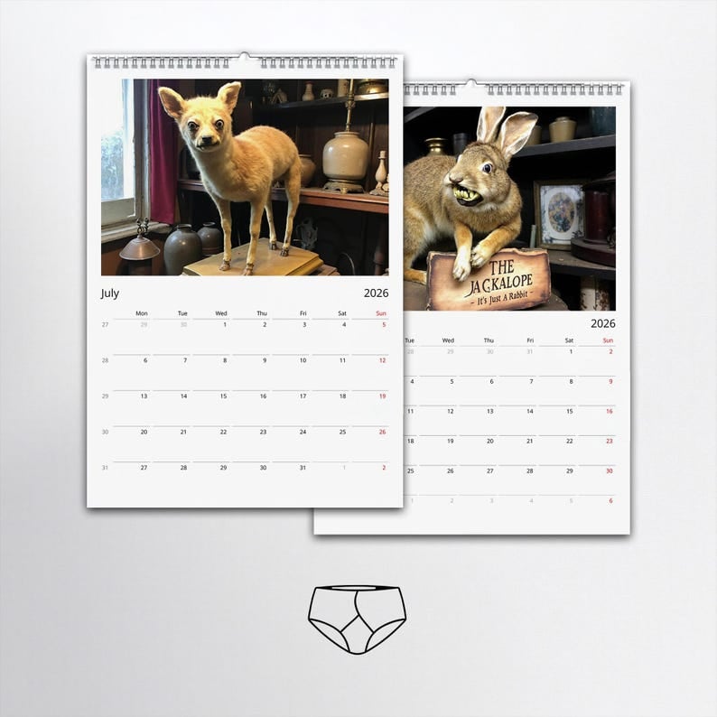 Calendario da parete 2026 Bad Taxidermy – Tassidermia bizzarra, disgustosa e esilarante🔥Saldi natalizi 49% di sconto🎄