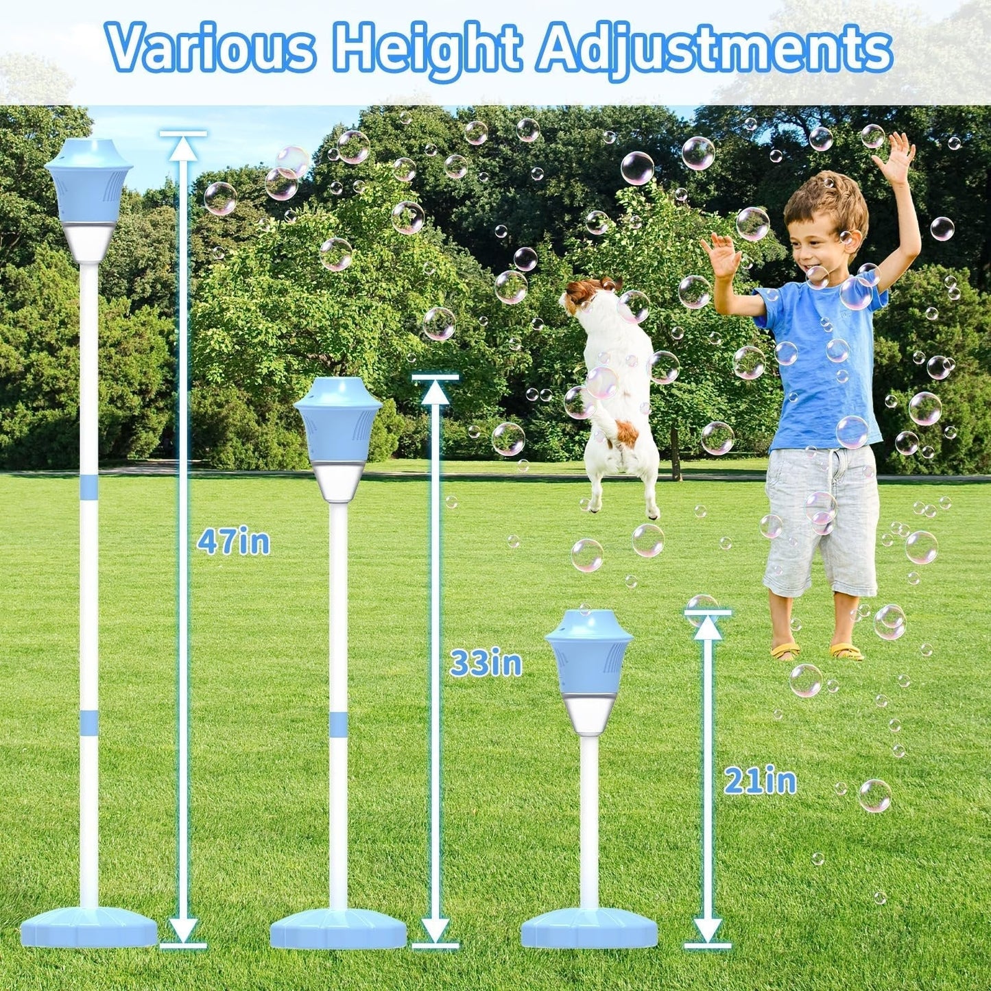 Macchina automatica per bolle in posizione verticale — Crea all'istante una pioggia di bolle da sogno! ✨