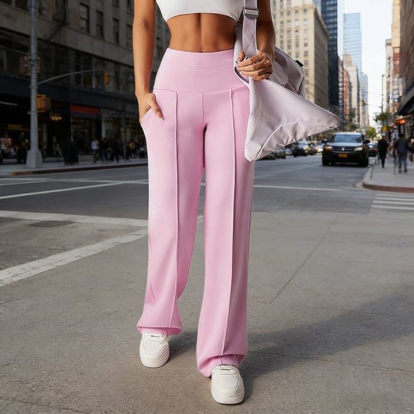 💕 Pantaloni da donna a gamba dritta in tinta unit