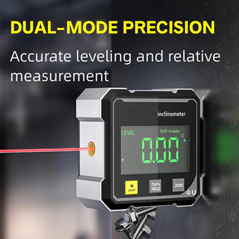 Misuratore angolare digitale magnetico a 4 lati con laser