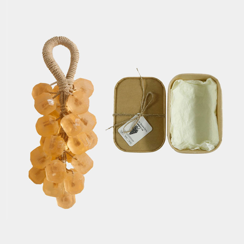 Sapone originale fatto a mano con cristalli di uva, detergente delicato per il viso (confezione singola: 25 pezzi)