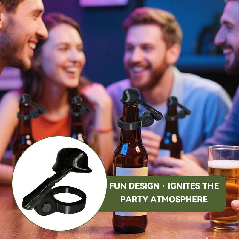 🍻 Casco a forma di bottiglia di birra “Soldier Salute” 🎖️