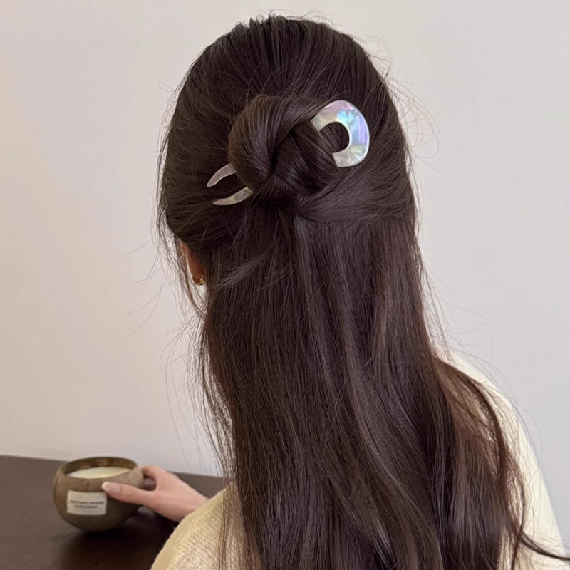 Chignon semplice francese per capelli all'indietro
