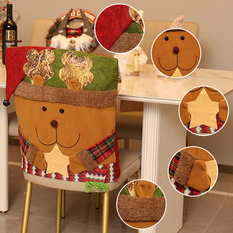 Set di sedie con decorazioni natalizie