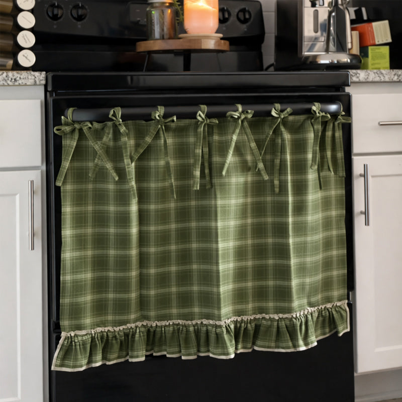 🧺 Gonne per forno fatte a mano | Arredamento per cucine in stile rustico🔒 Resistenti al calore | 🎀 Facili da installare | ✨ Nascondono il disordine e danno un tocco di stile
