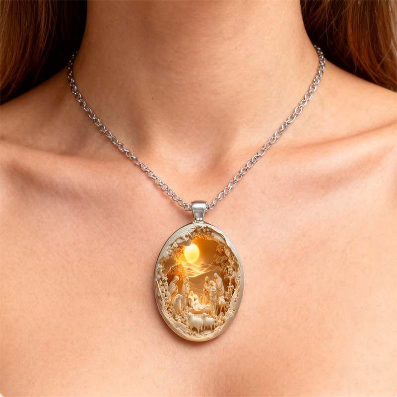 Elegante collana in vetro