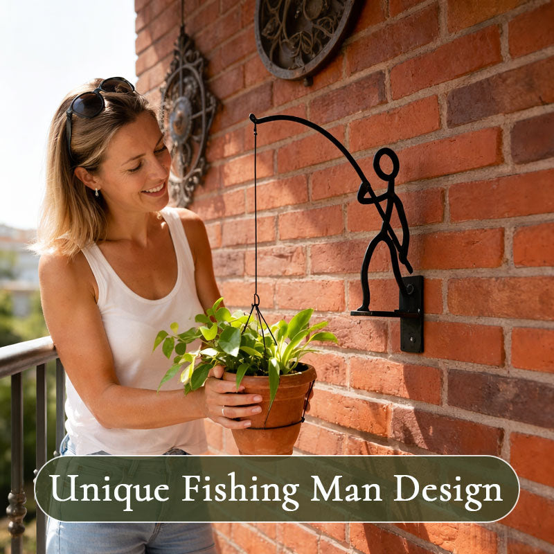 Gancio da parete per piante sospese “Fishing Man”
