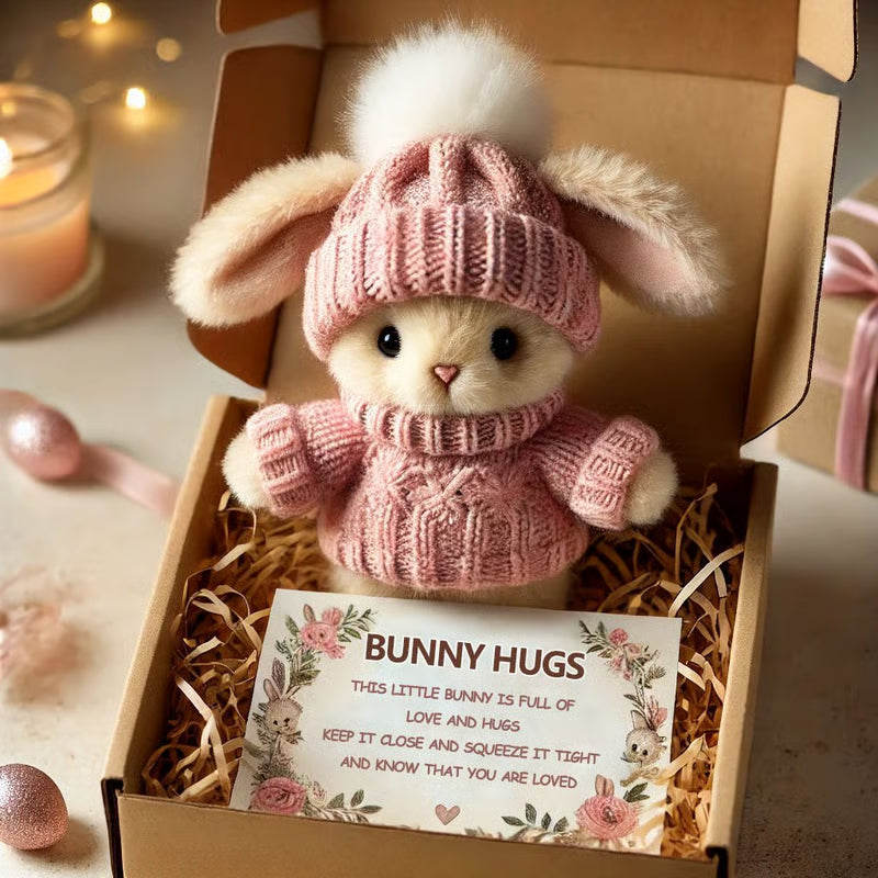🎉Saldi speciali🐇Mini coniglietto abbraccio fatto a mano, grazioso regalo di Pasqua