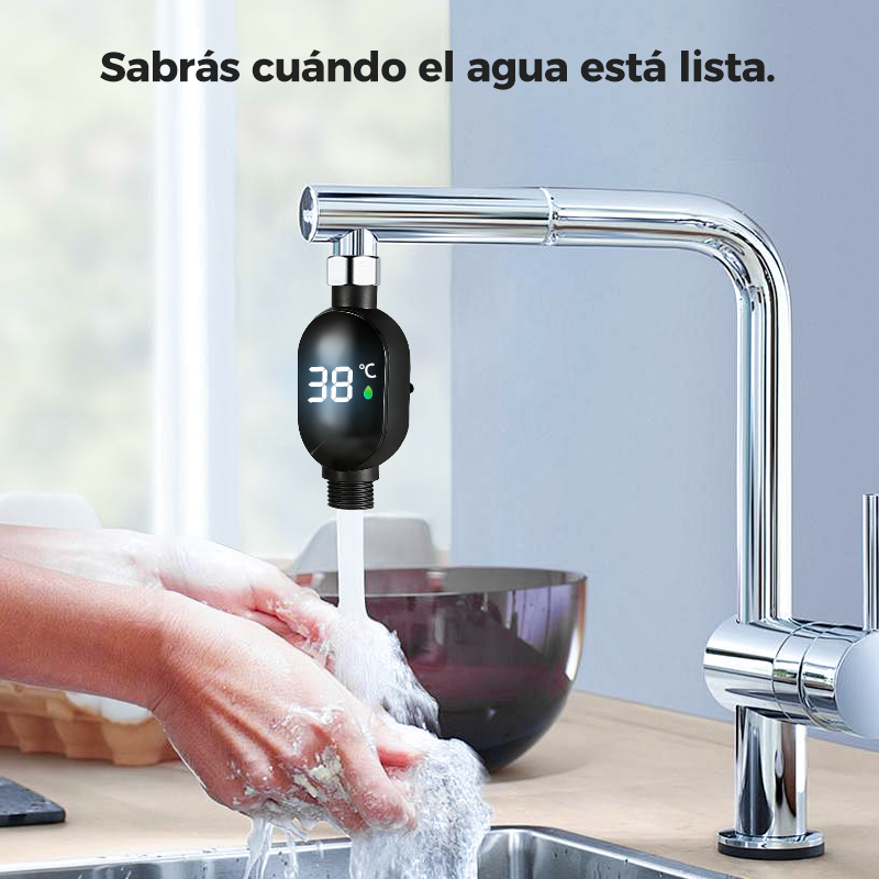 🚿 💧 Soffione doccia con indicatore LED - Mostra la temperatura dell'acqua con colori diversi, facile da installare e a risparmio energetico 🌈📦