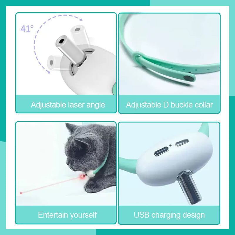 Collare laser intelligente per gatti Giocattolo laser divertente per gatti