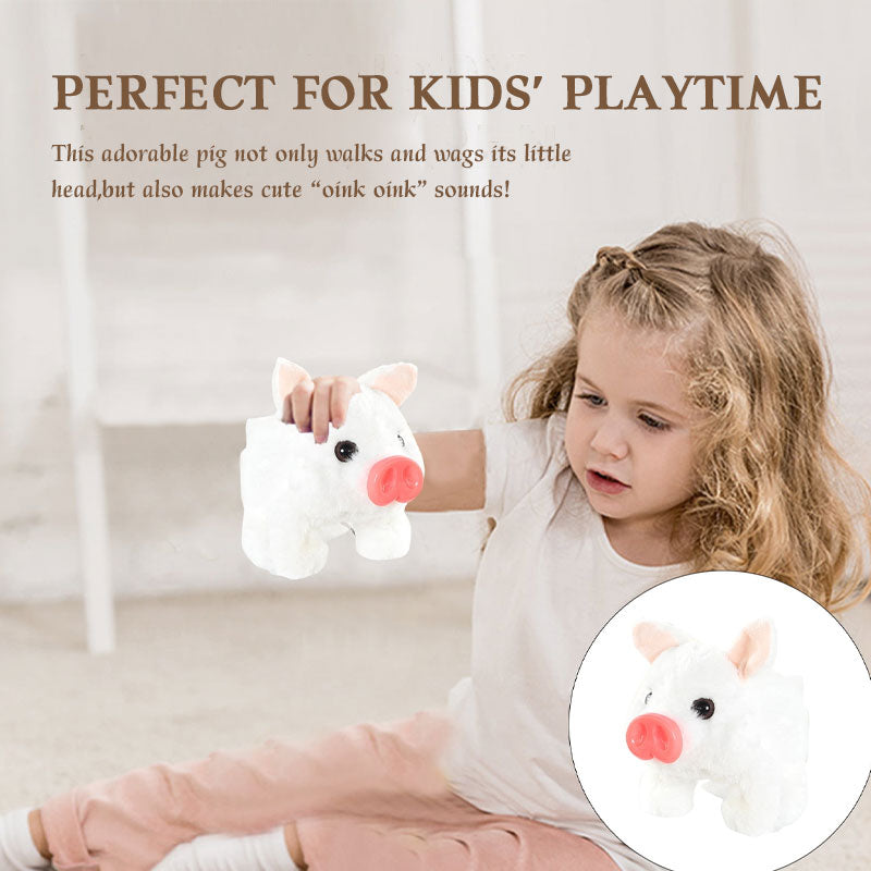Peluche elettrico a forma di maiale che cammina