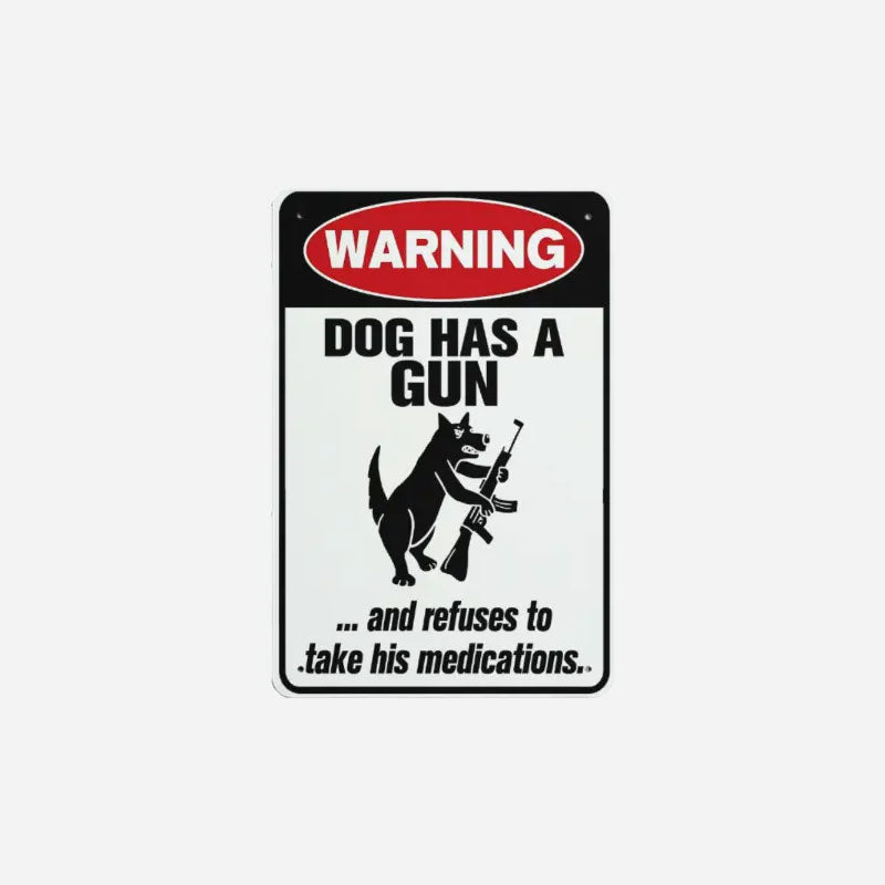 Cartello di avvertimento divertente “Cane da guardia” 🐶 — Fai parlare i tuoi vicini