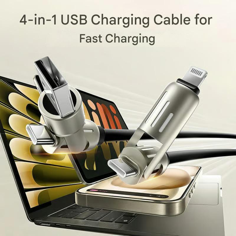 ⏰Cavo di ricarica USB 4 in 1, ricarica rapida, MAX. 60