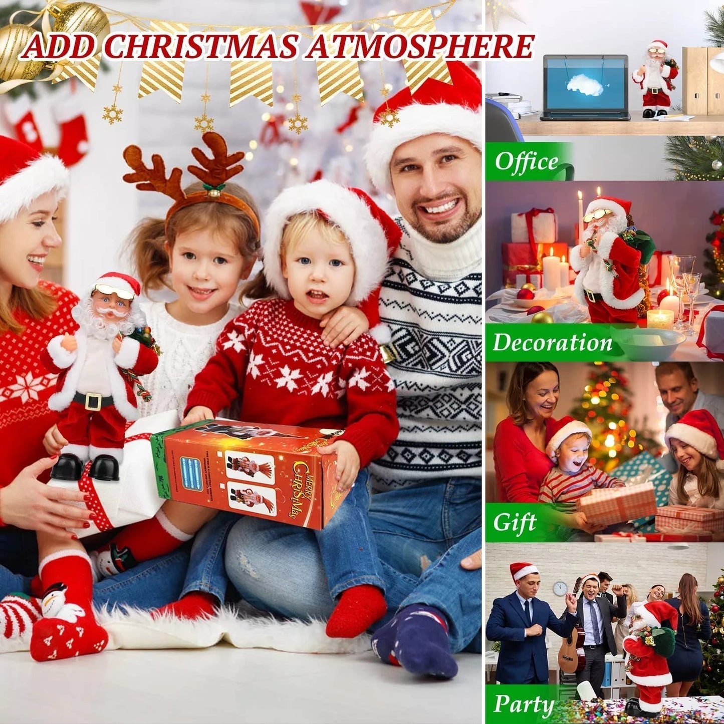 Babbo Natale elettrico che muove i fianchi