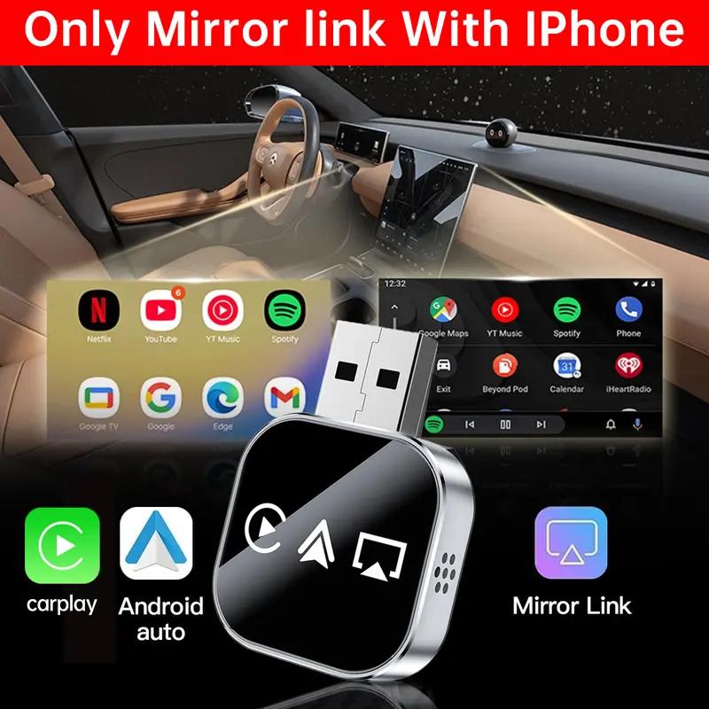 🔥Ultimo giorno 49% DI SCONTO🔥Aggiornamento 2026 3 in 1 Screen Mirror iOS Phone, adattatore Carplay da cablato a wireles