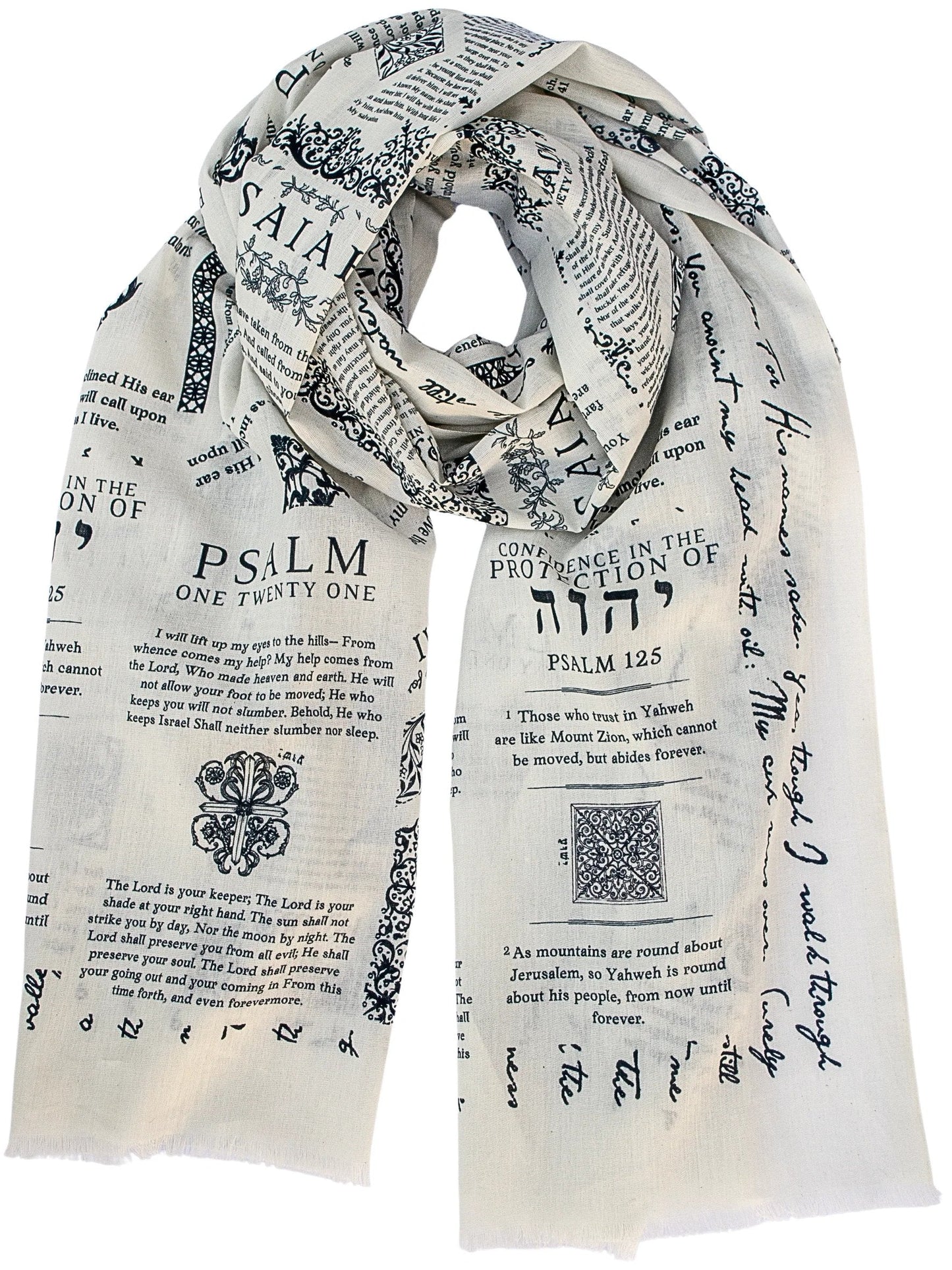 ✝️Scialle da preghiera fatto a mano: sciarpa protettiva con versetti della Bibbia, Yeshua Scarf🙏