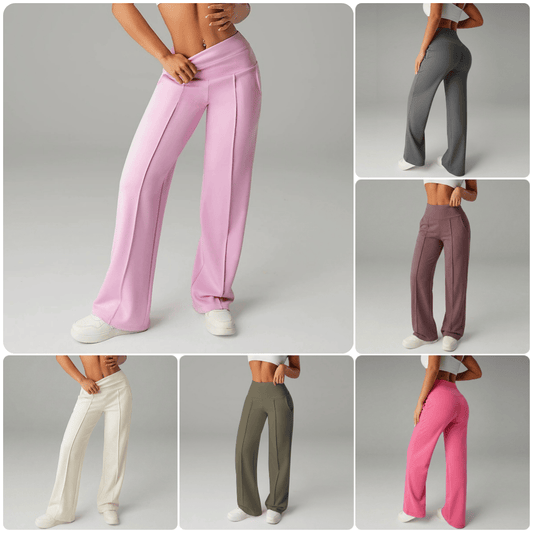 💕 Pantaloni da donna a gamba dritta in tinta unit